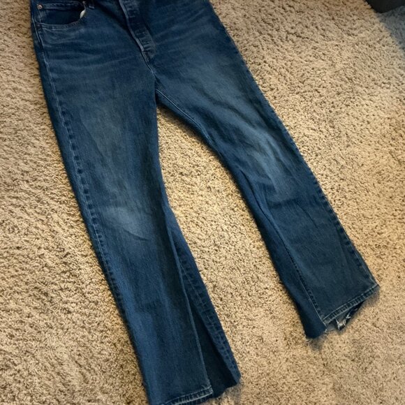 Blue Levi 501 flare rework jeans - Picture 4 of 6
